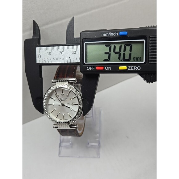 Ferre Milano 1L096 Swiss Made Womens Quartz Crystal Bezel Watch New Battery - Picture 5 of 14